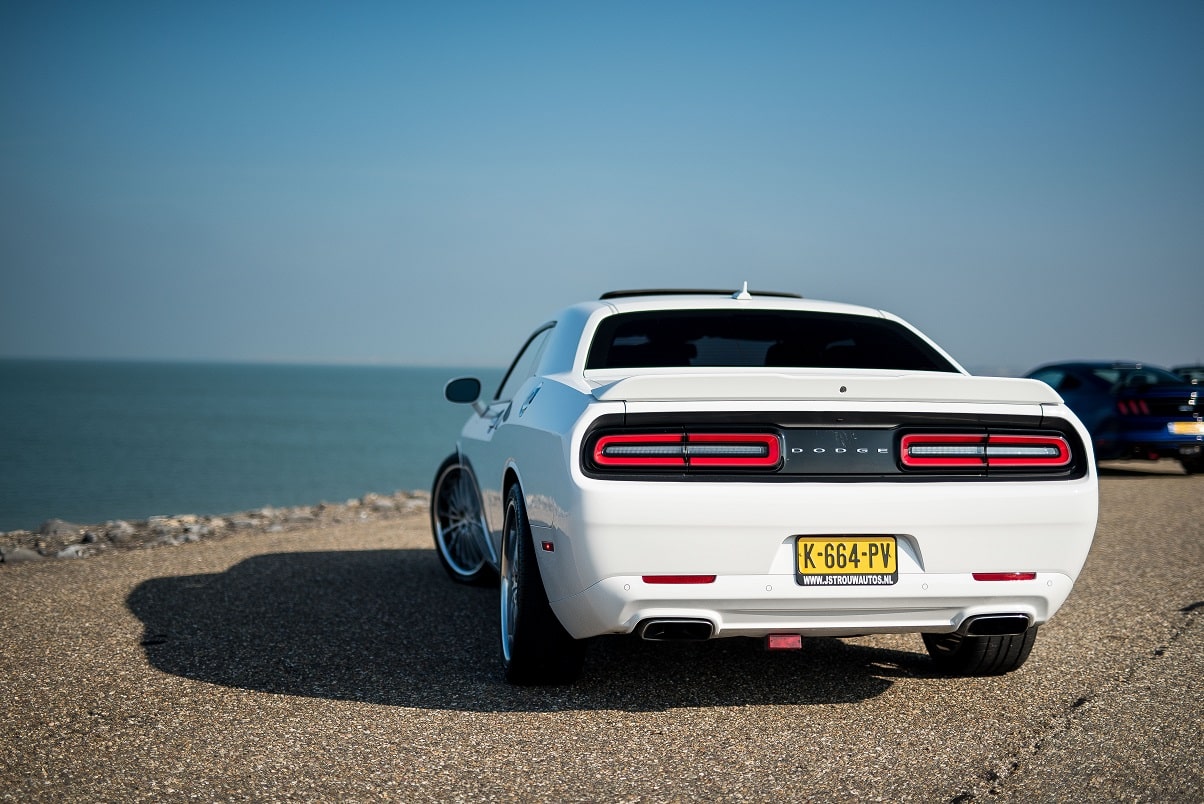 Dodge Challenger R/T rear white