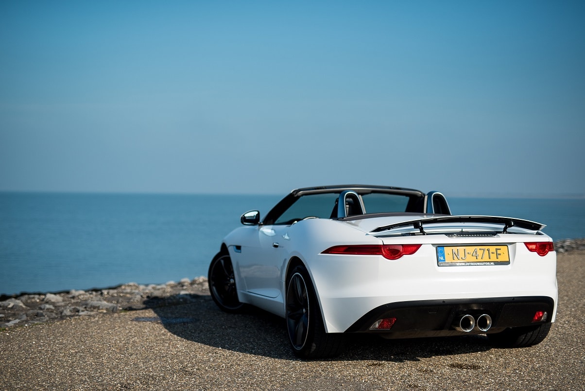 Jaguar F-Type rear white
