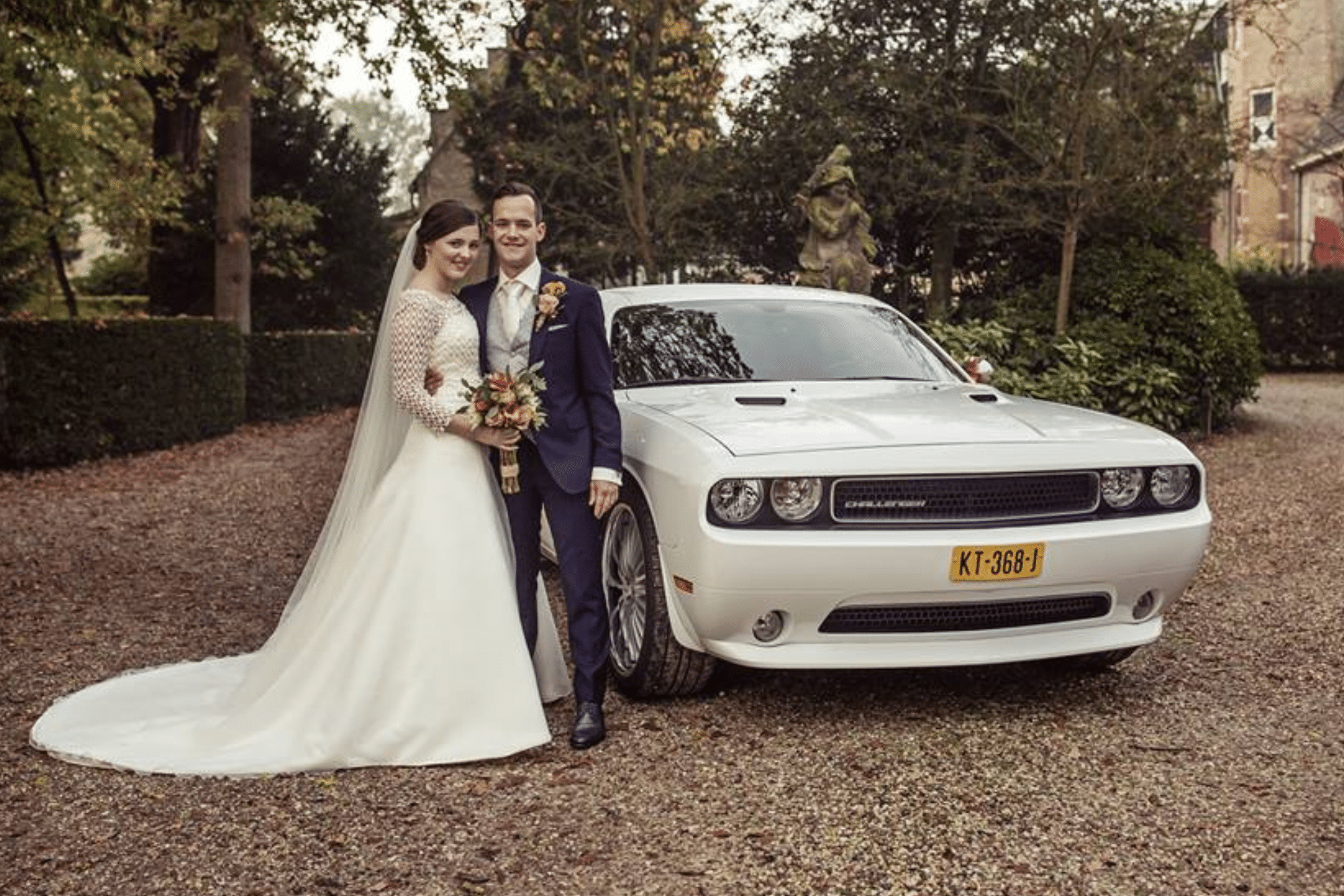 Inspiratie trouwauto dodge challenger